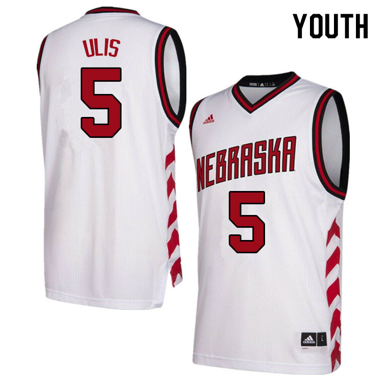 Youth #5 Ahron Ulis Nebraska Cornhuskers College Basketball Jerseys Stitched Sale-Hardwood - Click Image to Close